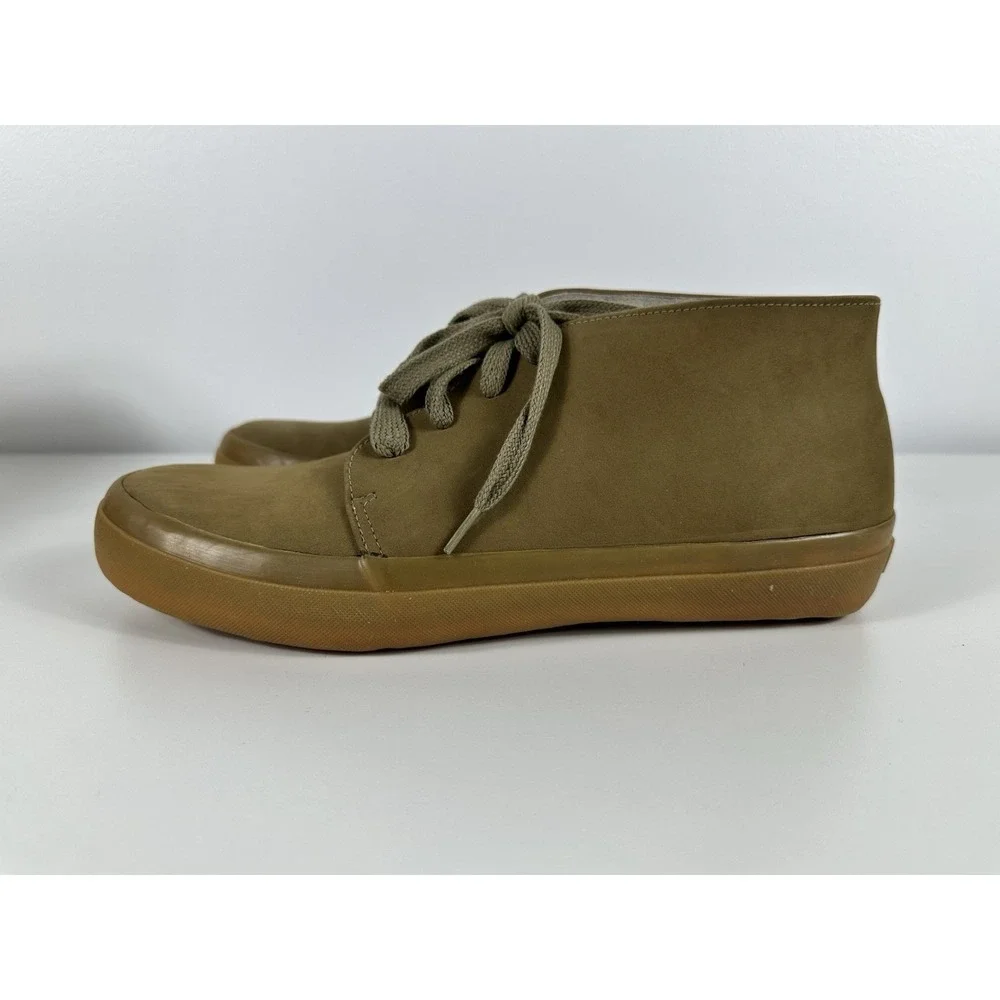 L.L. Bean Khaki‎ Leather Chukka Boots Mens 10 1/2 M Lace Up NEW